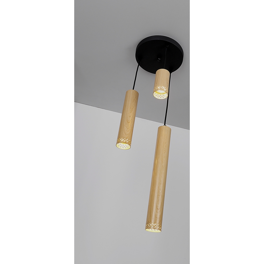 Ljusskrona med upphängningsrem  TUBO 3xGU10/25W/230V