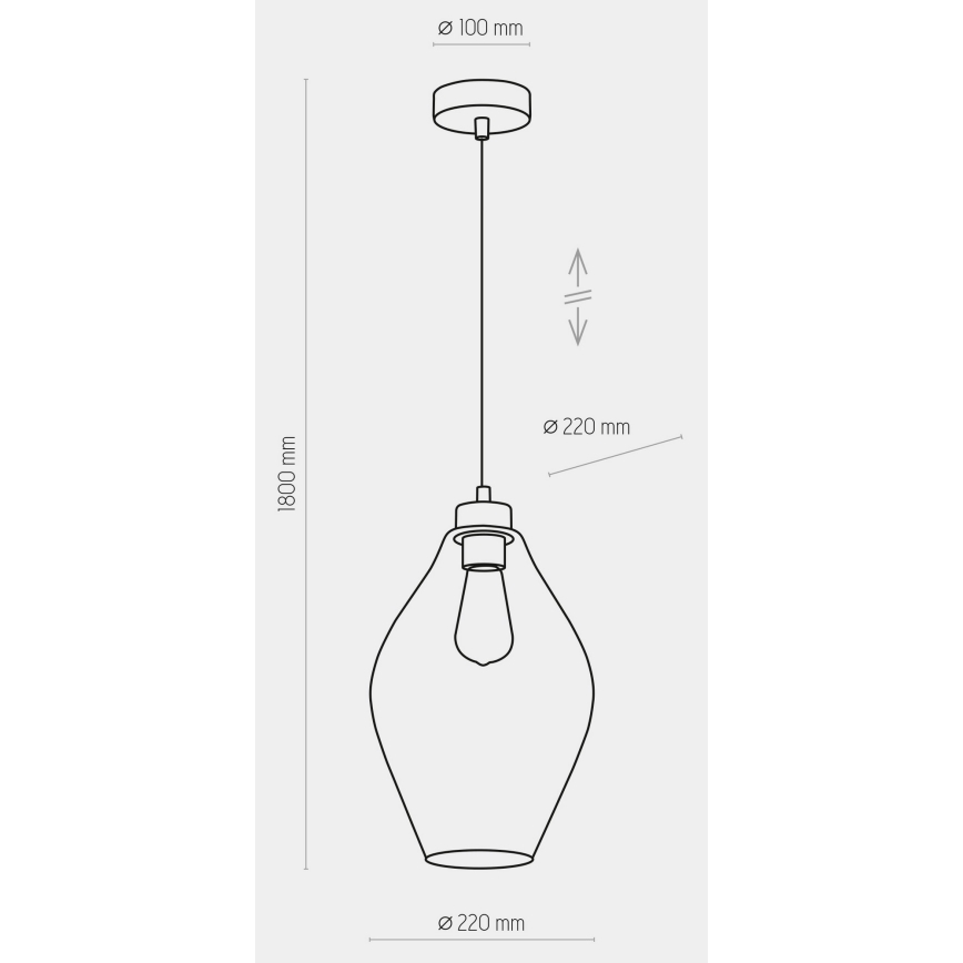 Ljusskrona med upphängningsrem  TULON 1xE27/60W/230V