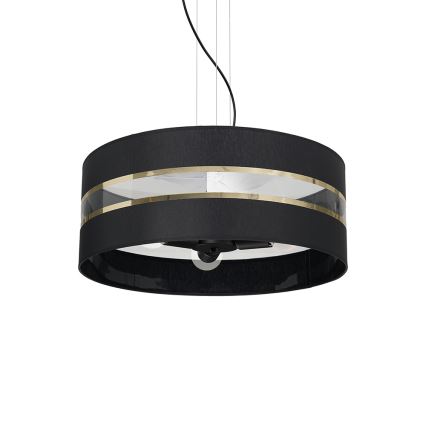 Ljusskrona med upphängningsrem  ULTIMO 3xE27/60W/230V svart 