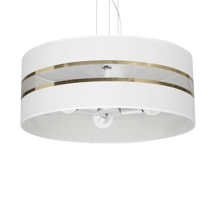 Ljusskrona med upphängningsrem  ULTIMO 3xE27/60W/230V vit 