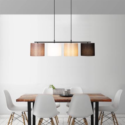 Ljusskrona med upphängningsrem  VALIZ 4xE27/40W/230V