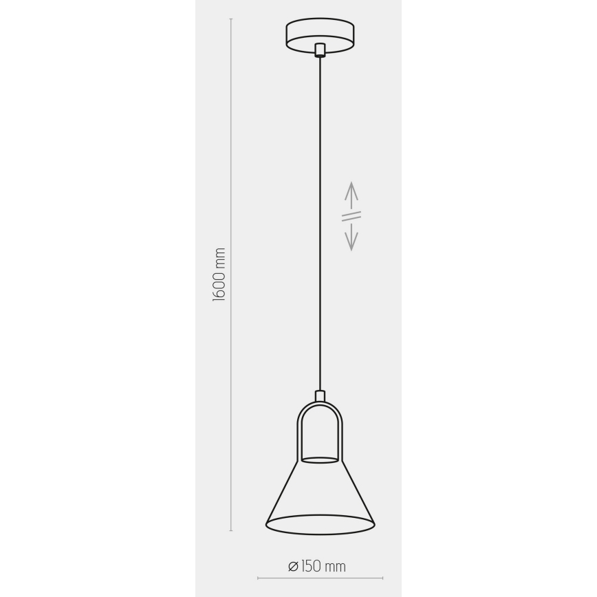 Ljusskrona med upphängningsrem  VICHY 1xGU10/10W/230V