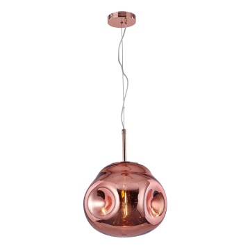 Ljuskrona med upphängningsrem VITRO 1xE27/10W/230V diameter 35 cm rose gold