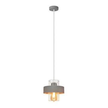 Ljuskrona med upphängningsrem VOLTA 1xE27/15W/230V grå