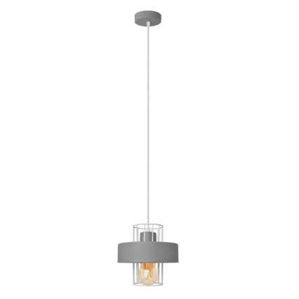 Ljuskrona med upphängningsrem VOLTA 1xE27/15W/230V grå
