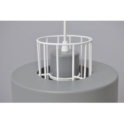 Ljuskrona med upphängningsrem VOLTA 3xE27/15W/230V diameter 42 cm grå