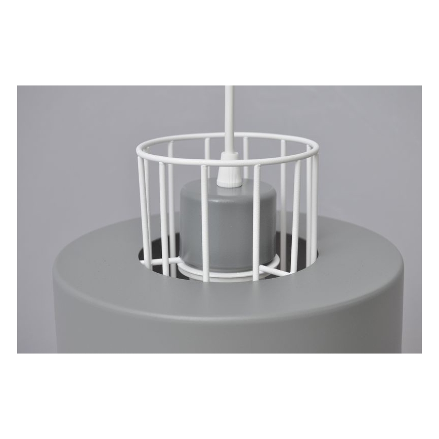 Ljuskrona med upphängningsrem VOLTA 3xE27/15W/230V diameter 42 cm grå