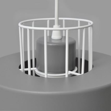 Ljuskrona med upphängningsrem VOLTA 3xE27/15W/230V diameter 42 cm grå