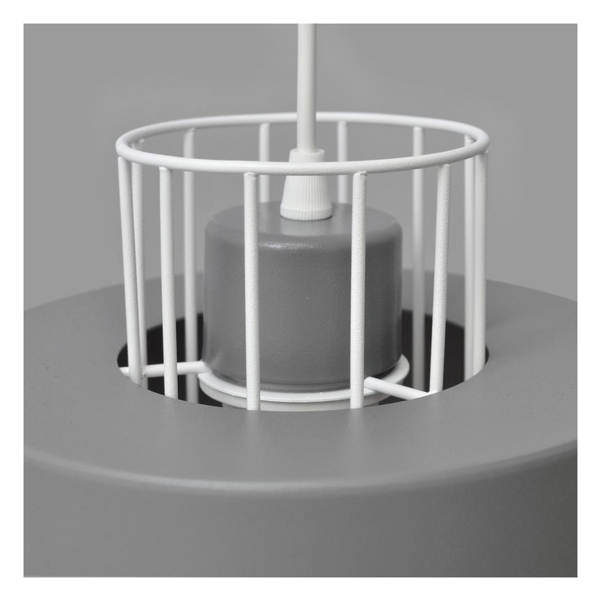 Ljuskrona med upphängningsrem VOLTA 3xE27/15W/230V diameter 42 cm grå