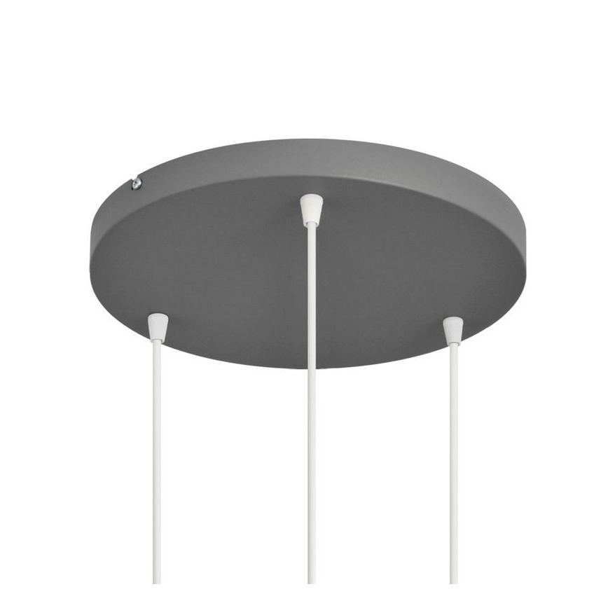 Ljuskrona med upphängningsrem VOLTA 3xE27/15W/230V diameter 42 cm grå