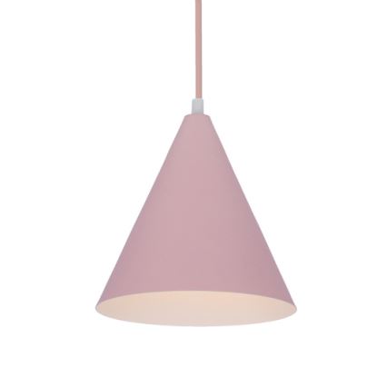 Ljuskrona med upphängningsrem VOSS 1xE27/40W/230V rosa/vit