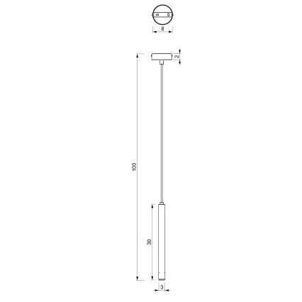 Ljuskrona med upphängningsrem YORU 1xG9/8W/230V 30 cm mässing