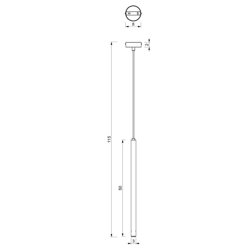 Ljuskrona med upphängningsrem YORU 1xG9/8W/230V 50 cm mässing