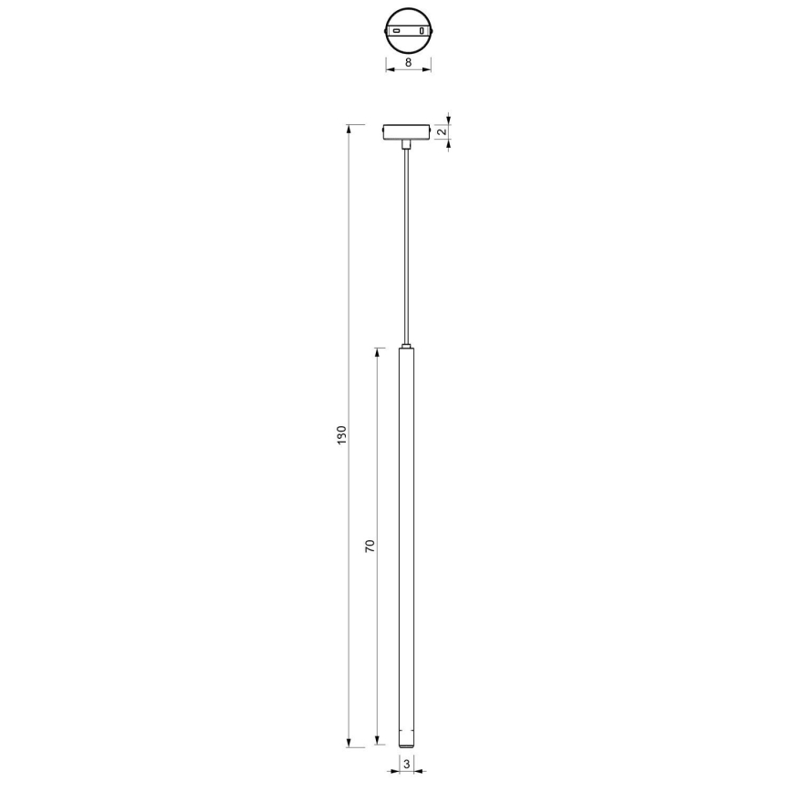 Ljuskrona med upphängningsrem YORU 1xG9/8W/230V 70 cm mässing
