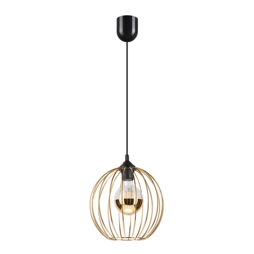 Ljuskrona med upphängningsrem ZOYA 1xE27/60W/230V gyllene