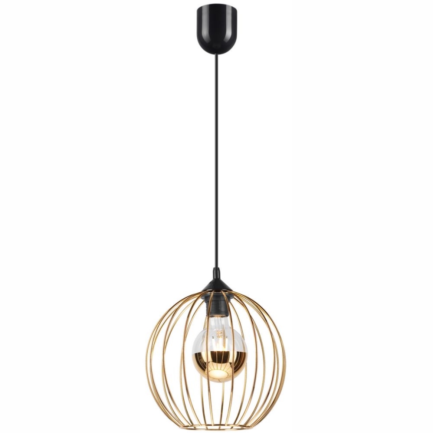 Ljuskrona med upphängningsrem ZOYA 1xE27/60W/230V gyllene