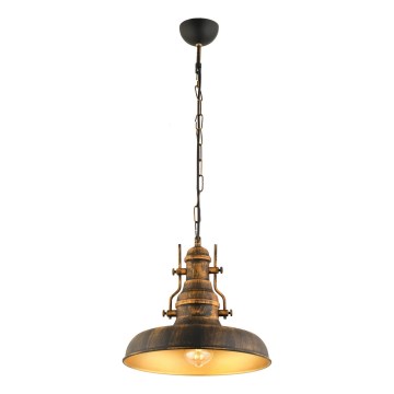 Ljuskrona på kedja 1xE27/40W/230V brons