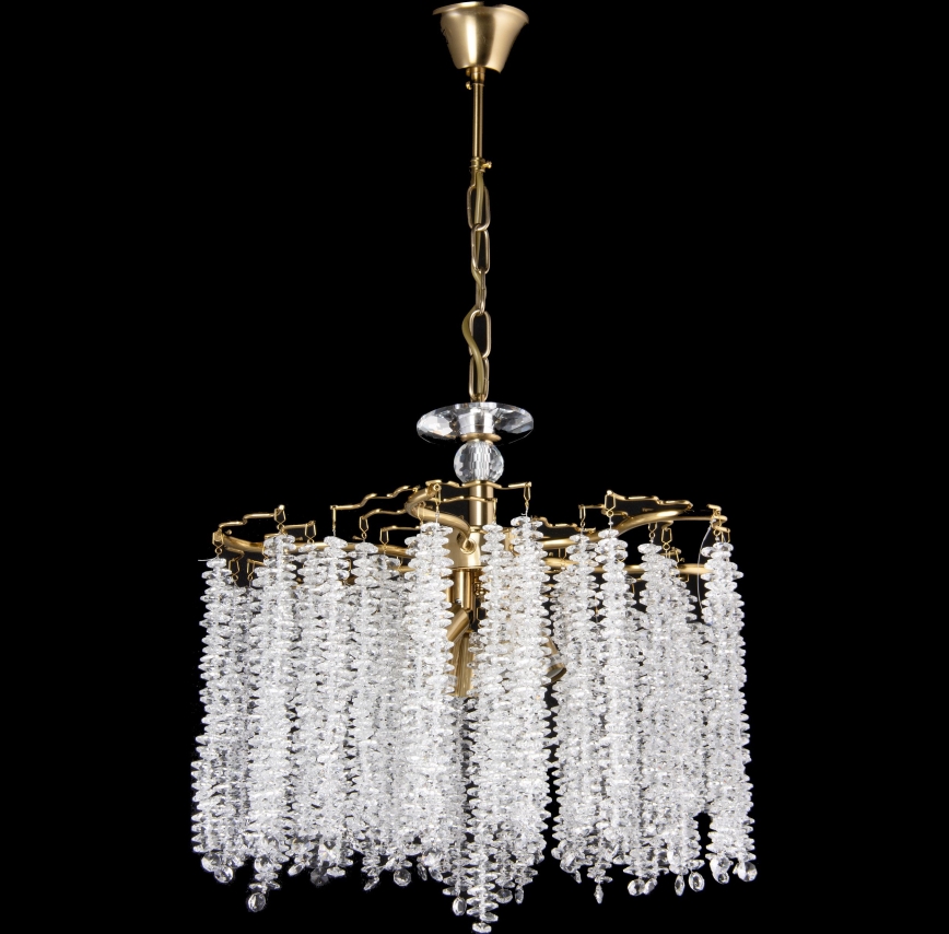 Ljuskrona på kedja 6xE14/60W/230V diameter 46 cm guld