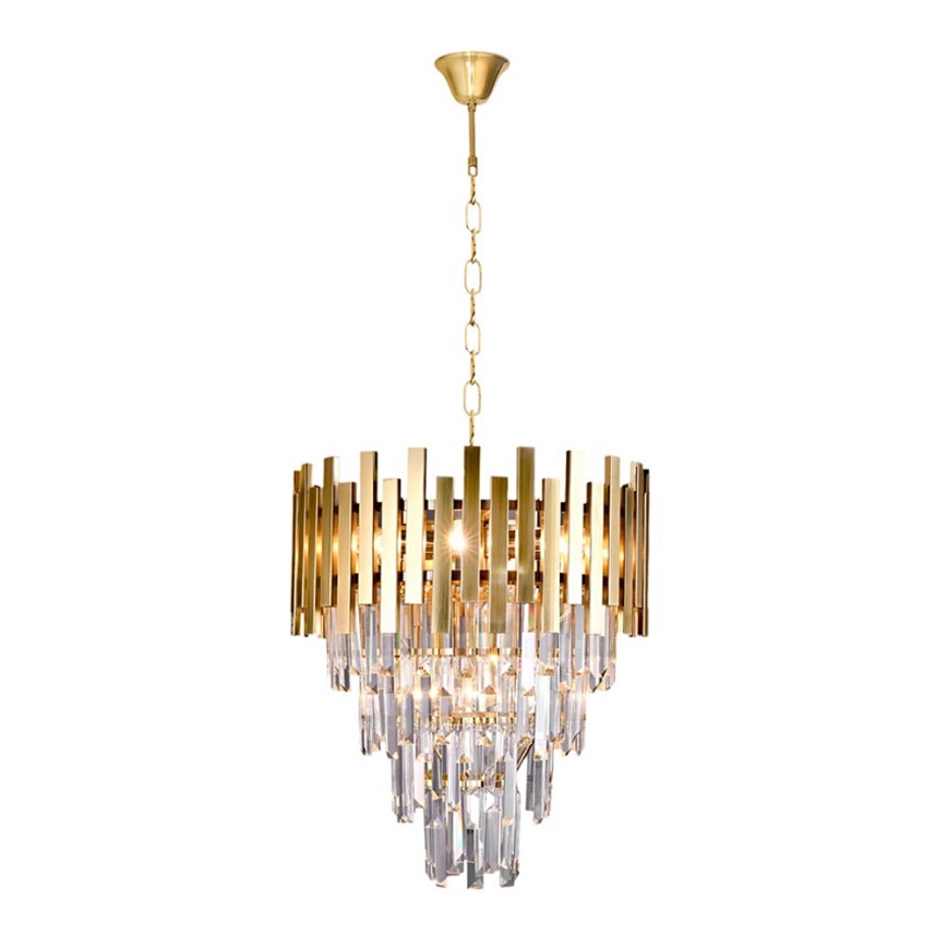Ljuskrona på kedja ASPEN GOLD 9xE14/40W/230V