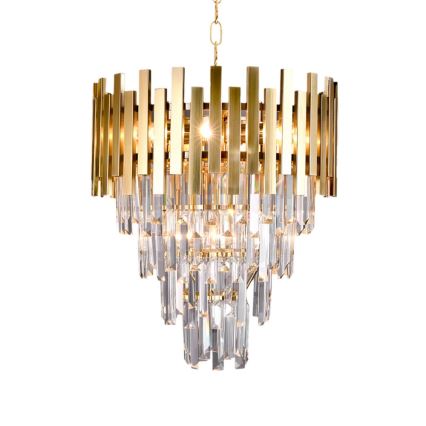 Ljuskrona på kedja ASPEN GOLD 9xE14/40W/230V