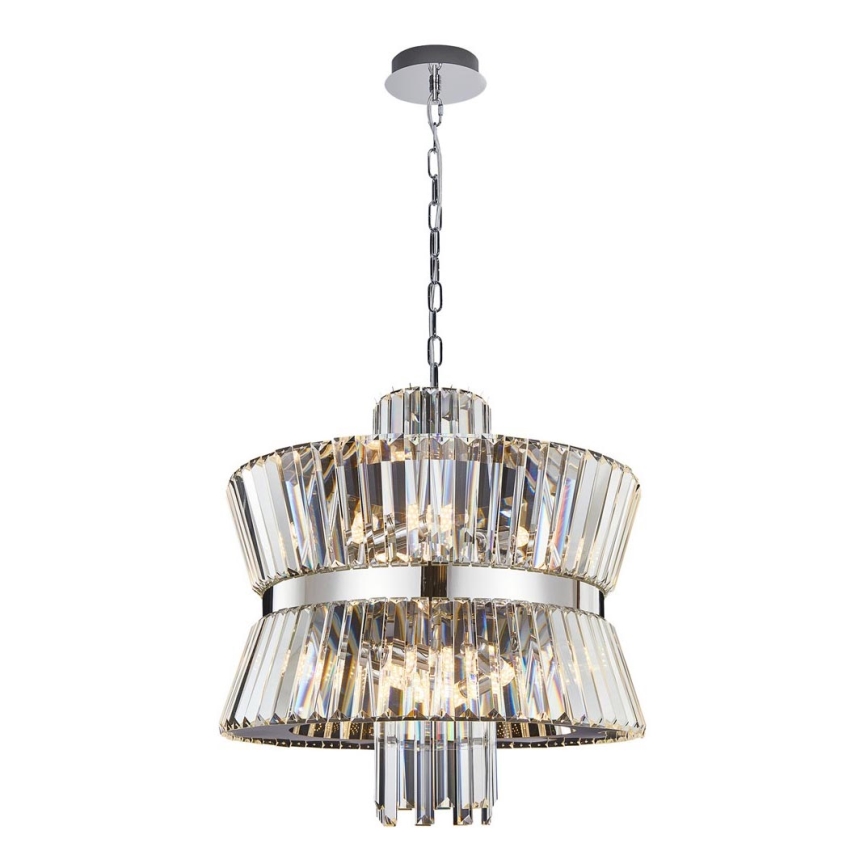 Ljuskrona på kedja AURELIA 12xE14/40W/230V matt krom