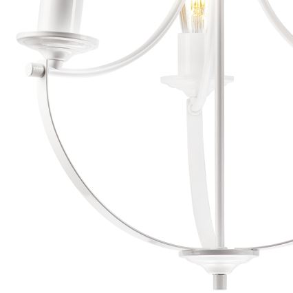 Ljuskrona på kedja GINA 3xE27/60W/230V vit