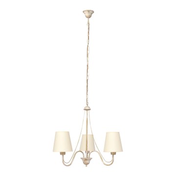 Ljuskrona på kedja MALBO 3xE27/15W/230V beige