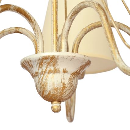 Ljuskrona på kedja MALBO 3xE27/15W/230V beige