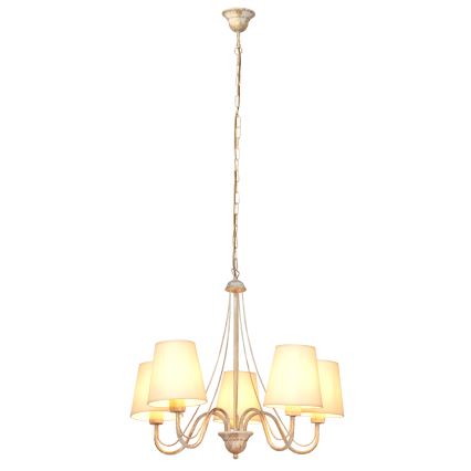 Ljuskrona på kedja MALBO 5xE27/15W/230V beige