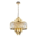 Ljuskrona på kedja MARGOT 9xE14/40W/230V diameter 55 cm guld
