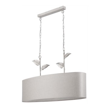 Ljuskrona på kedja NOEMI 2xE27/60W/230V silver