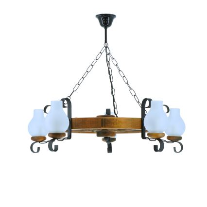 Ljuskrona på kedja ROATA 5xE14/40W/230V diameter 70 cm bok