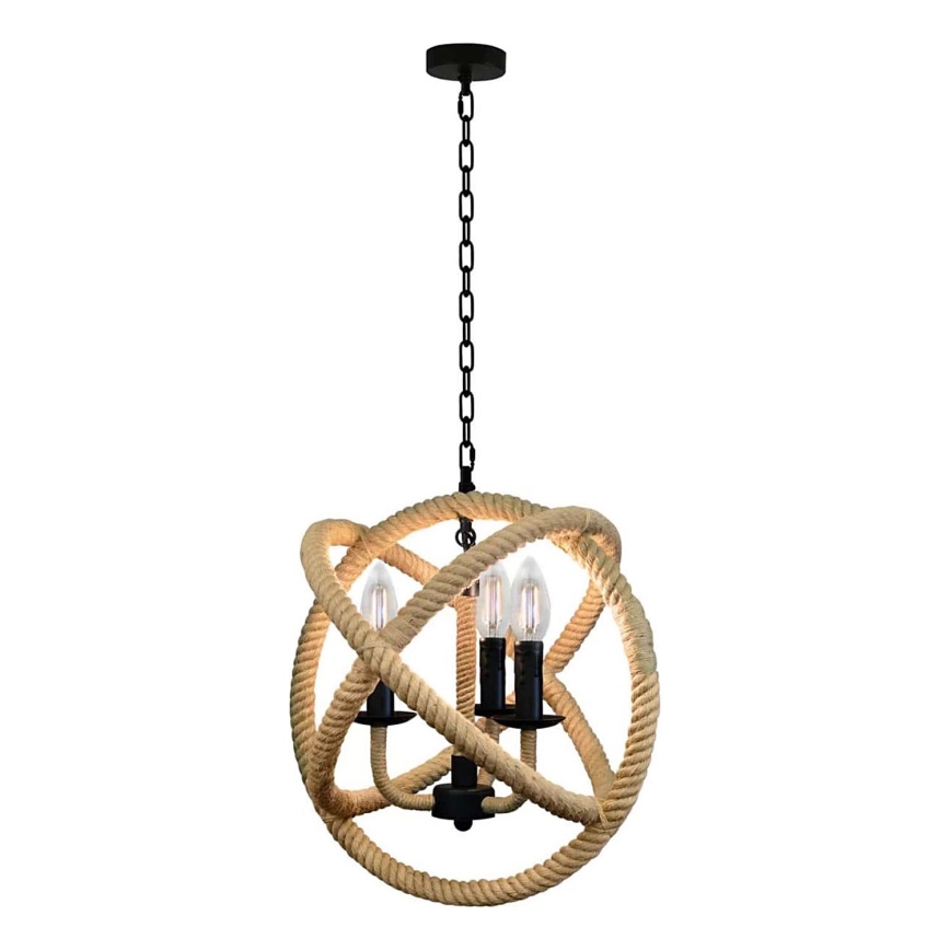 Ljuskrona på kedja ROPE GLOBO 3xE14/10W/230V