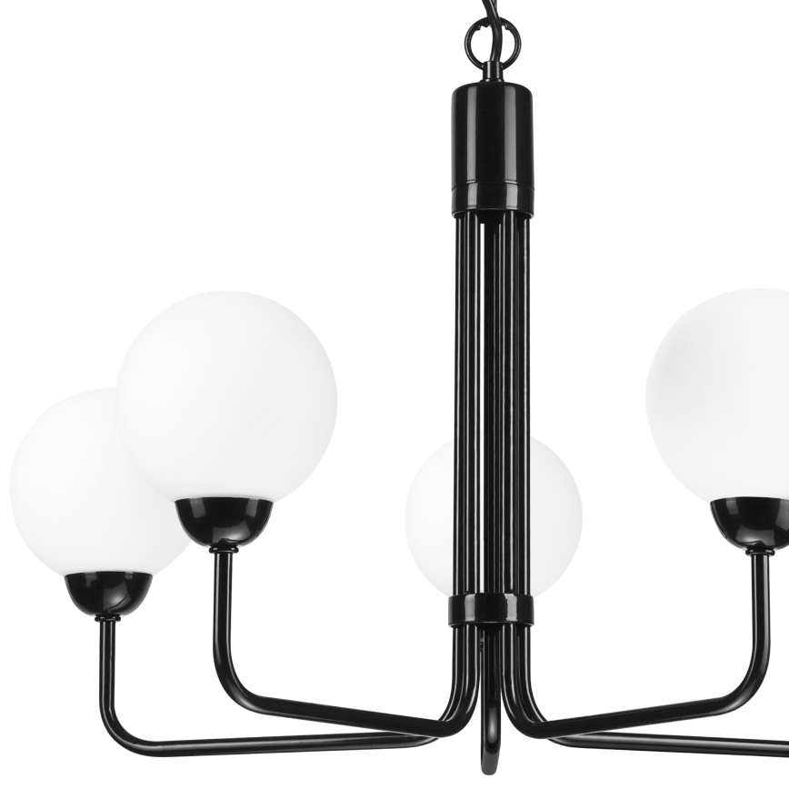 Ljuskrona på kedja TIFFY 5xG9/5W/230V svart