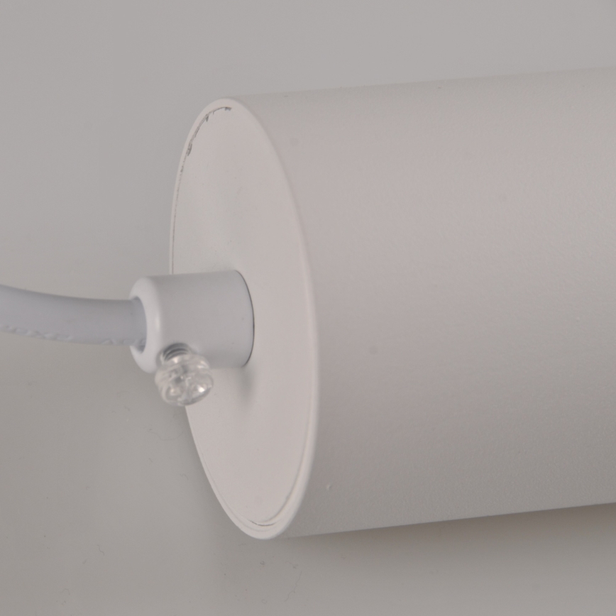 Ljuskrona på rem för skensystem MARIBEL 3xGU10/10W/230V + 1 m skena system vit