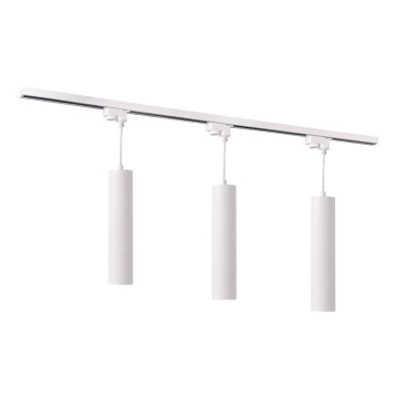 Ljuskrona på rem för skensystem MARIBEL 3xGU10/10W/230V + 1 m skena system vit