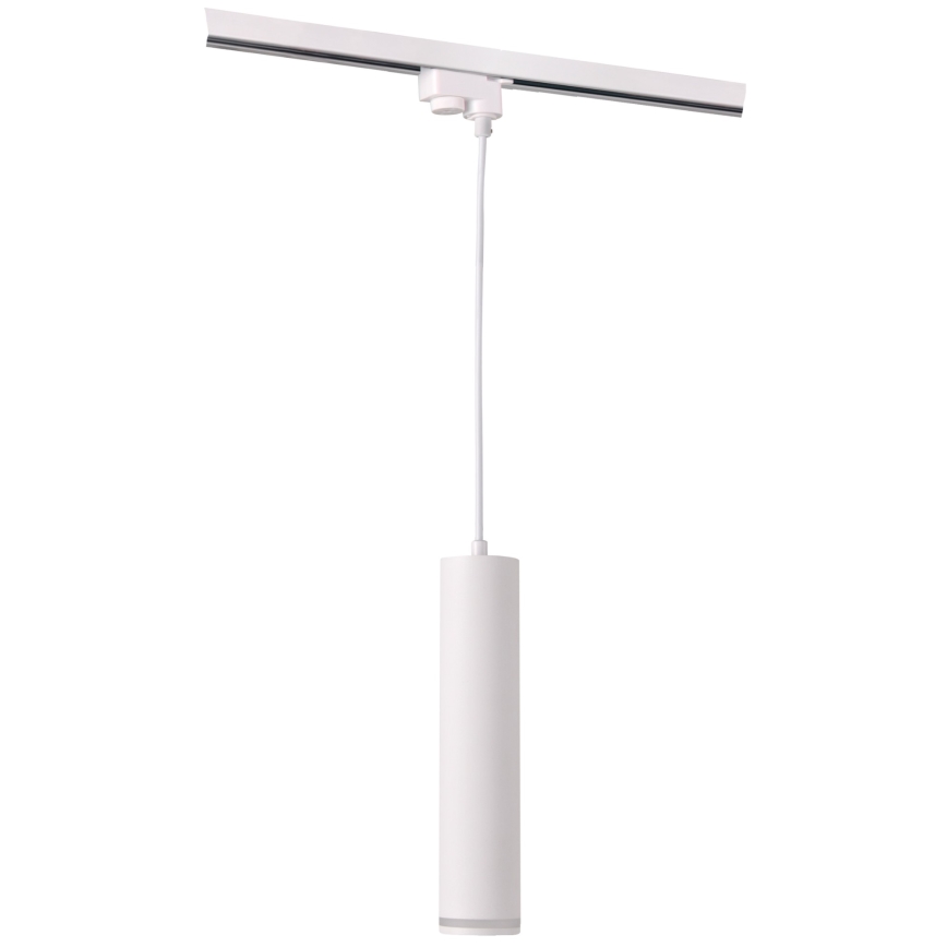 Ljuskrona på rem för skensystem PARIS 3xGU10/10W/230V + 1 m skena system vit