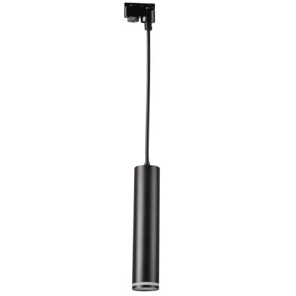 Ljuskrona på rem för skensystem PARIS 3xGU10/10W/230V + 1 m skena system svart