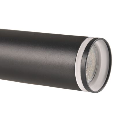Ljuskrona på rem för skensystem PARIS 3xGU10/10W/230V + 1 m skena system svart