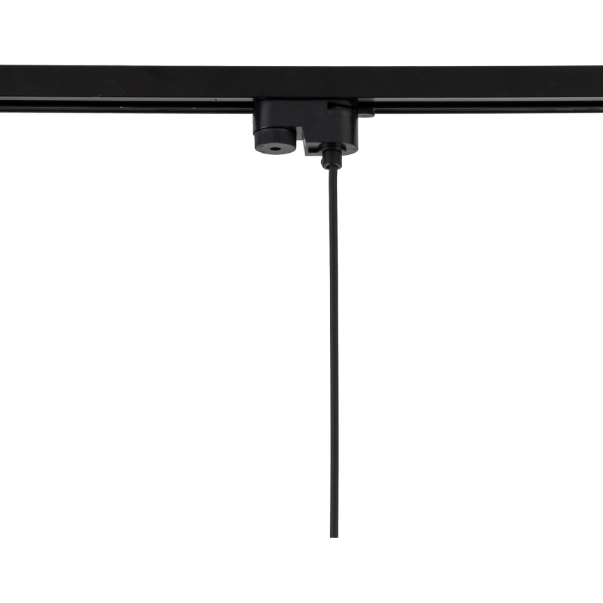 Ljuskrona med textilsladd för 1-fas skensystem TRACER 1xE27/15W/230V diameter 20 cm svart/brun