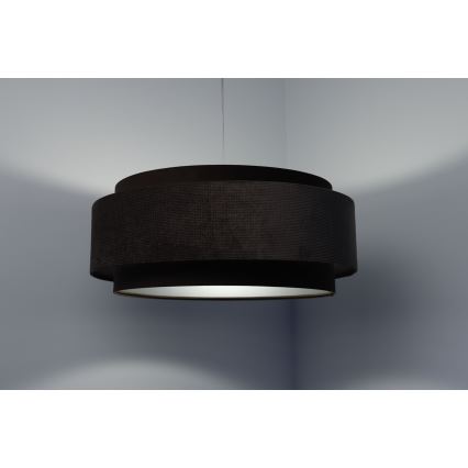 Ljuskrona på vajer DOBLO 1xE27/60W/230V diameter 60 cm brun/silver