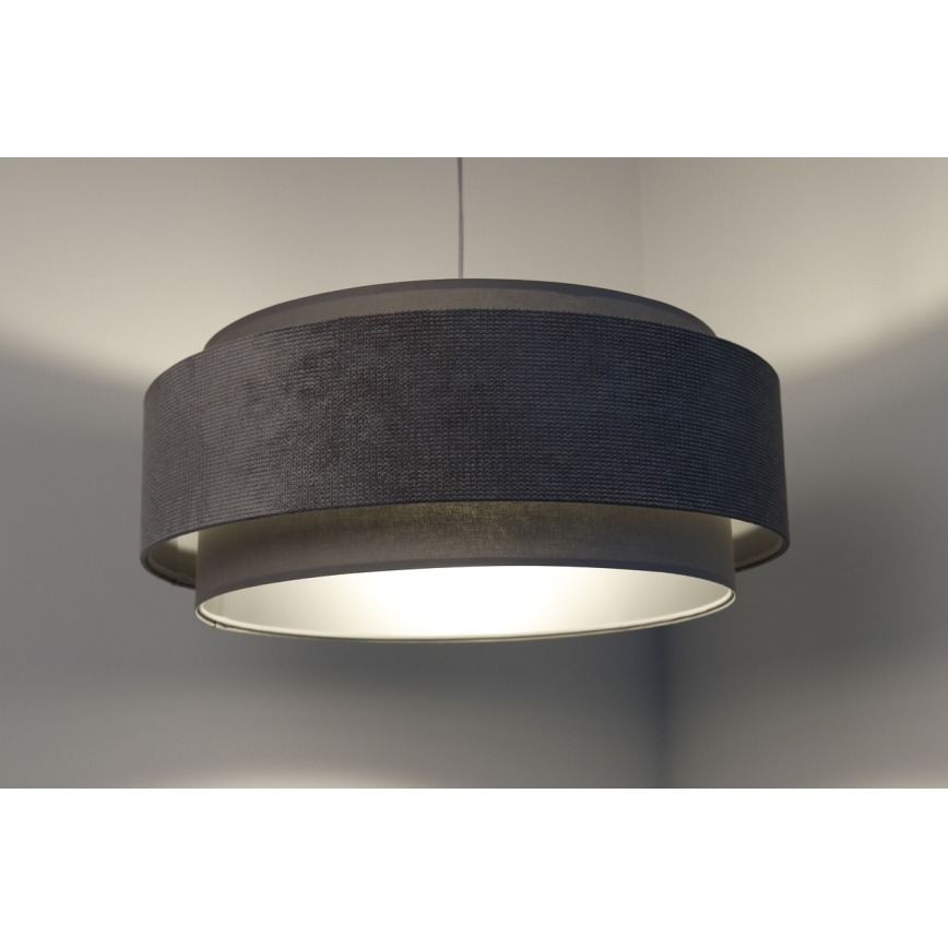 Ljuskrona på vajer DOBLO 1xE27/60W/230V diameter 60 cm grå/silver