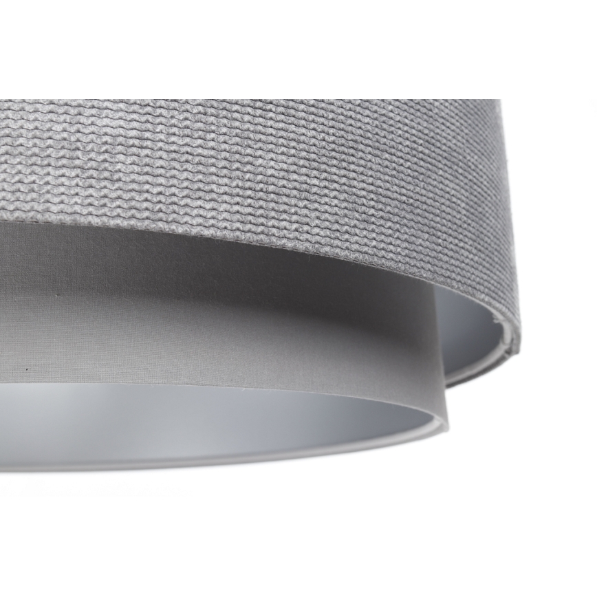 Ljuskrona på vajer DOBLO 1xE27/60W/230V diameter 60 cm grå/silver