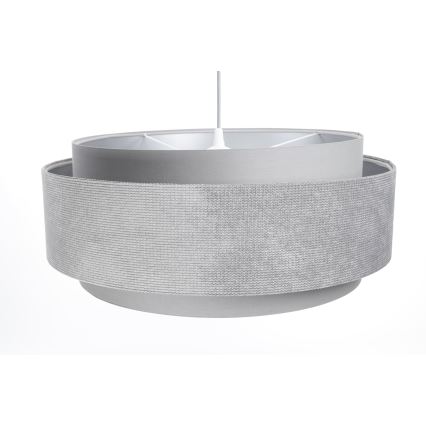 Ljuskrona på vajer DOBLO 1xE27/60W/230V diameter 60 cm grå/silver