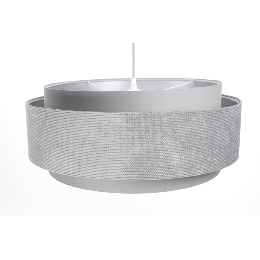 Ljuskrona på vajer DOBLO 1xE27/60W/230V diameter 60 cm grå/silver