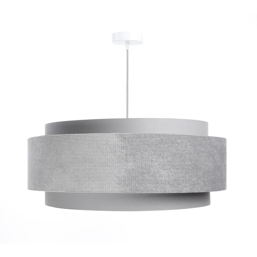 Ljuskrona på vajer DOBLO 1xE27/60W/230V diameter 60 cm grå/silver