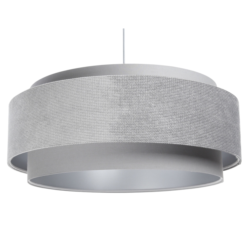 Ljuskrona på vajer DOBLO 1xE27/60W/230V diameter 60 cm grå/silver