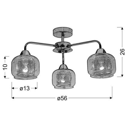 Ljuskrona RAY 3xE14/40W/230V