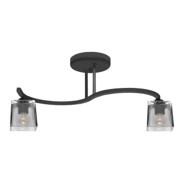 Ljuskrona SANTOS 2xE27/15W/230V svart