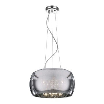 Ljuskrona upphängningsrem ORCHIDE 5xG9/3W/230V skinande krom